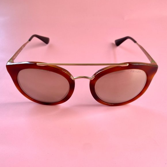 PRADA — Tortoise Shell Gold-mirrored Sunglasses - Picture 4 of 6